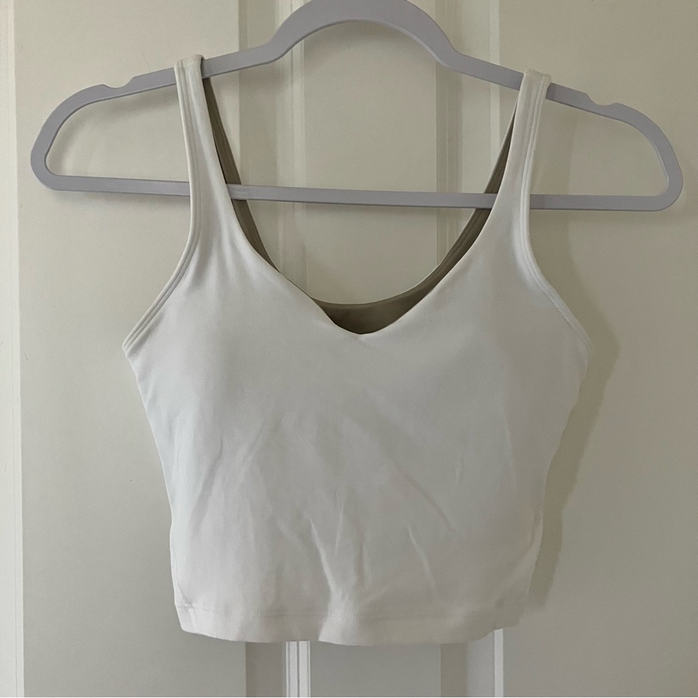 Lululemon Align Tank White work out cropped size 4 worn once excellent condition